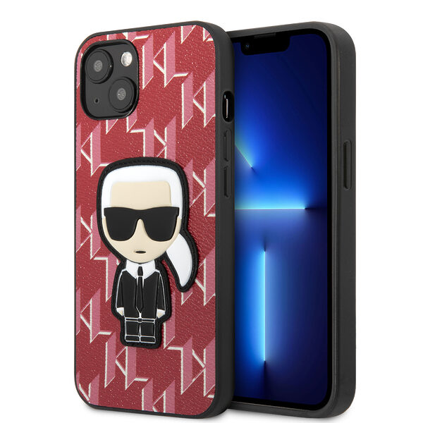Karl Lagerfeld Monogram Ikonik Patch Case Θήκη προστασίας από δερματίνη – iPhone 13 (Κόκκινο – KLHCP13MPMNIKPI) - Image 1