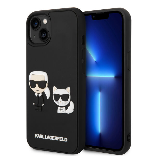 Karl Lagerfeld 3D Rubber Case Karl & Choupette Θήκη προστασίας από σιλικόνη – iPhone 14 Plus (Μαύρο - KLHCP14M3DRKCK) - Image 1