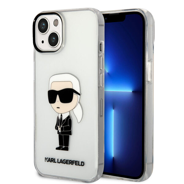Karl Lagerfeld Ikonik Back Cover Case Karl Διάφανη θήκη προστασίας από TPU / PC – iPhone 14 Plus (Clear) - Image 1