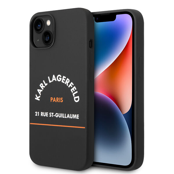 Karl Lagerfeld “Rue St.Guillaume Logo Collection” Hard Case Θήκη προστασίας από σιλικόνη – iPhone 14 Plus (Μαύρο – KLHCP14MSRSGHLK) - Image 1
