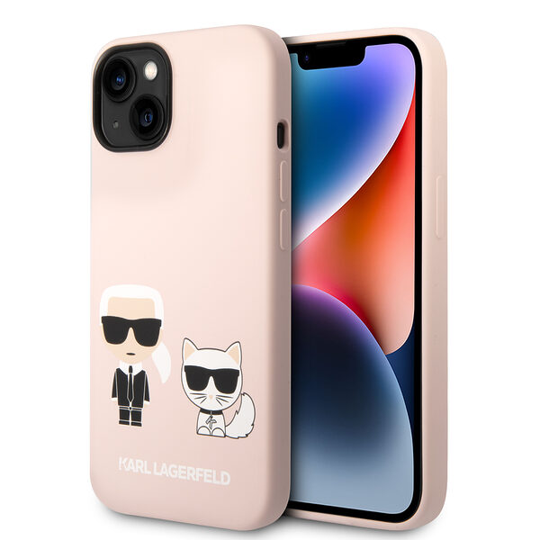 Karl Lagerfeld Silicone Case Karl+Choupette Θήκη προστασίας από σιλικόνη – iPhone 14 Plus (Light Pink – KLHCP14MSSKCI) - Image 1