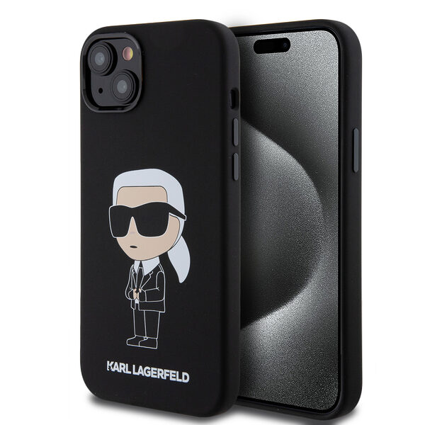 Karl Lagerfeld “Ikonik NFT” Hard Case Θήκη προστασίας από σιλικόνη – iPhone 15 Plus (Μαύρο – KLHCP15MSNIKBCK) - Image 1