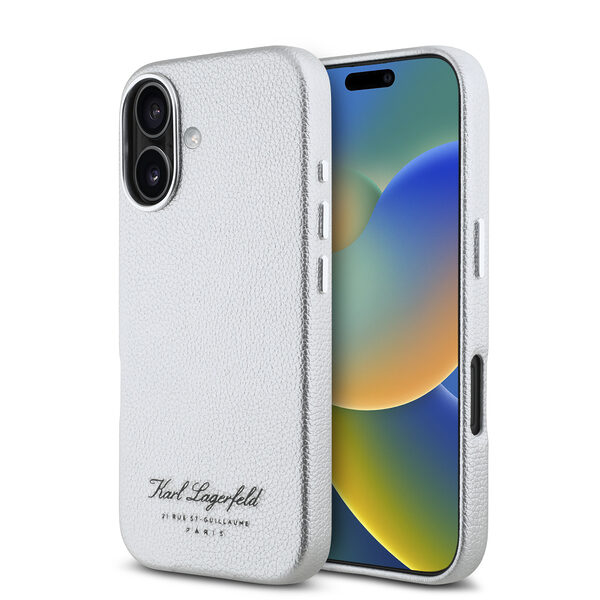 Karl Lagerfeld “Rue St.Guillaume Logo Collection” Θήκη προστασίας από σιλικόνη – iPhone 16 (Γκρι – KLHCP16SPGWCMKHK) - Image 1