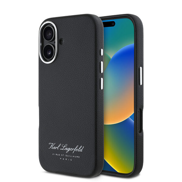 Karl Lagerfeld “Rue St.Guillaume Logo Collection” Θήκη προστασίας από σιλικόνη – iPhone 16 (Μαύρο – KLHCP16SPGWCMKHK) - Image 1