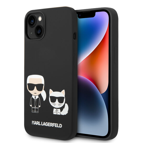 Karl Lagerfeld Silicone Case Karl+Choupette Θήκη προστασίας από σιλικόνη – iPhone 14 Plus (Μαύρο – KLHMP14MSSKCK) - Image 1