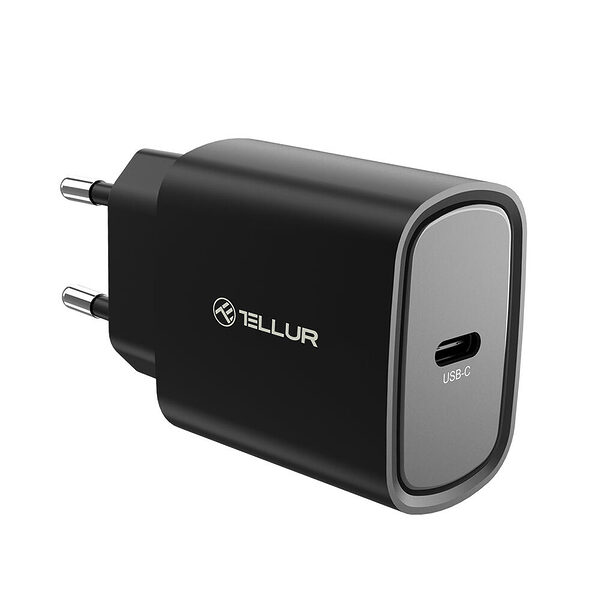 Tellur Οικιακός Φορτιστής USB-C με PD 3.0 (PD3.0 20W) σε μαύρο χρώμα (TLL151411) - Image 1