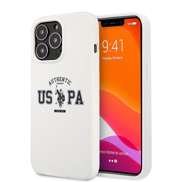 U.S. Polo Assn. “Authentic Logo Collection” Θήκη προστασίας από σιλικόνη – iPhone 13 Pro (Λευκό – USHCP13LSATH) - Image 1