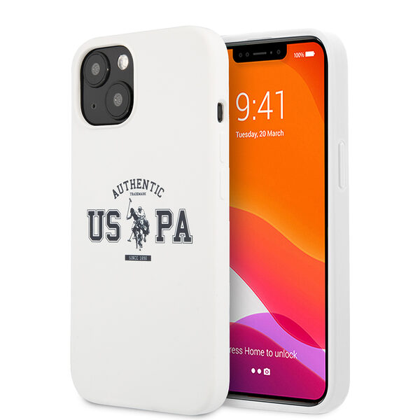 U.S. Polo Assn. “Authentic Logo Collection” Θήκη προστασίας από σιλικόνη – iPhone 13 (Λευκό – USHCP13MSATH) - Image 1