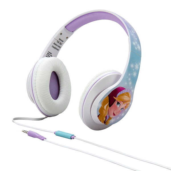 eKids Frozen Ενσύρματα Ακουστικά με ασφαλή μέγιστη ένταση ήχου για παιδιά και εφήβους και ενσωματωμένο μικρόφωνο (DI-M40FR) (Λευκό/Γαλάζιο/Μωβ) - Image 1