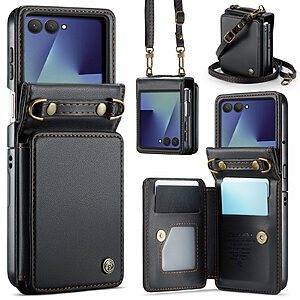 Θήκη Samsung Galaxy Z Flip7 5G CASEME C22 Series Πορτοφόλι με λουράκι