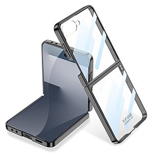 Θήκη Samsung Galaxy Z Flip7 5G GKK Διάφανο προστατευτικό V2 με ανθεκτική κατασκευή και ενσωματωμένη προστασία μικρής οθόνης και κάμερας μαύρο