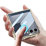 Θήκη Samsung Galaxy Z Flip7 5G GKK Διάφανο προστατευτικό V2 με ανθεκτική κατασκευή και ενσωματωμένη προστασία μικρής οθόνης και κάμερας μωβ - Image 2