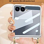 Θήκη Samsung Galaxy Z Flip7 5G GKK Full Premium Protection με προστασία οθόνης Tempered Glass και κορδονάκι για το λαιμό από σκληρό πλαστικό ροζ - Image 5