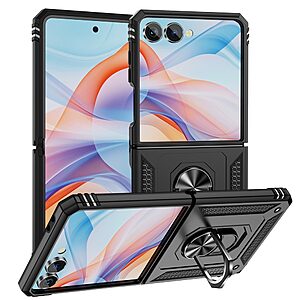 Θήκη Samsung Galaxy Z Flip7 5G Mad Mask Πλάτη Thin Armor με Μαγνητικό δαχτυλίδι και Βάση στήριξης TPU μαύρο