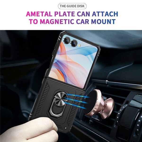 Θήκη Samsung Galaxy Z Flip7 5G Mad Mask Πλάτη Thin Armor με Μαγνητικό δαχτυλίδι και Βάση στήριξης TPU μαύρο - Image 5