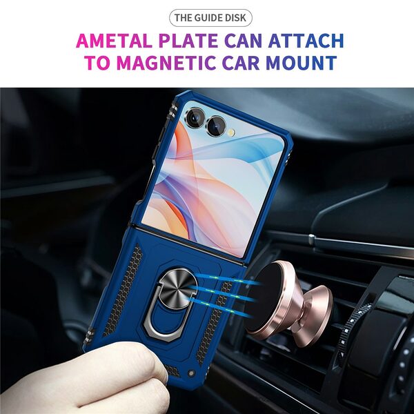 Θήκη Samsung Galaxy Z Flip7 5G Mad Mask Πλάτη Thin Armor με Μαγνητικό δαχτυλίδι και Βάση στήριξης TPU μπλε - Image 5