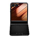 Θήκη Samsung Galaxy Z Flip7 5G QIALINO book v3 με μαγνητικό κούμπωμα από Premium αυθεντικό δέρμα Genuine Cowhide μαύρο - Image 4