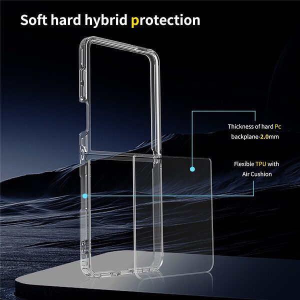 Θήκη Samsung Galaxy Z Flip7 5G OEM Clear Style Shockproof Transparent Πλάτη TPU - Image 2