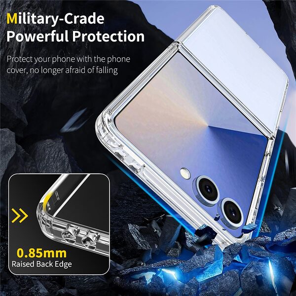 Θήκη Samsung Galaxy Z Flip7 5G OEM Clear Style Shockproof Transparent Πλάτη TPU - Image 4