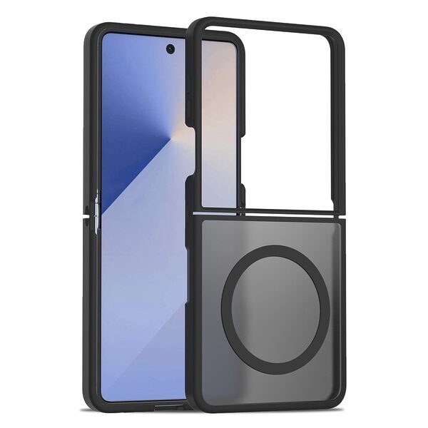 Θήκη Samsung Galaxy Z Flip7 5G OEM Shockproof συμβατό με MagSafe φορτιστή Πλάτη TPU μαύρο