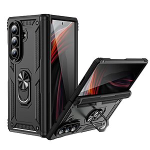 Θήκη Samsung Galaxy Z Fold7 5G Mad Mask Πλάτη Thin Armor με Μαγνητικό δαχτυλίδι και Βάση στήριξης TPU μαύρο