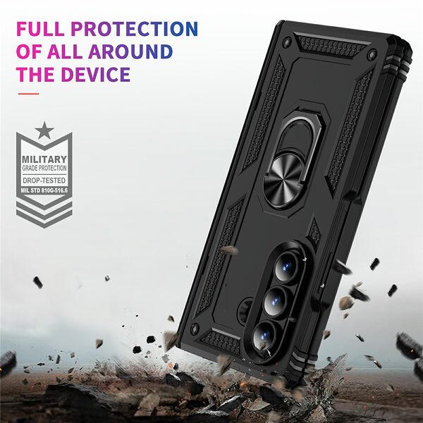 Θήκη Samsung Galaxy Z Fold7 5G Mad Mask Πλάτη Thin Armor με Μαγνητικό δαχτυλίδι και Βάση στήριξης TPU μαύρο - Image 4