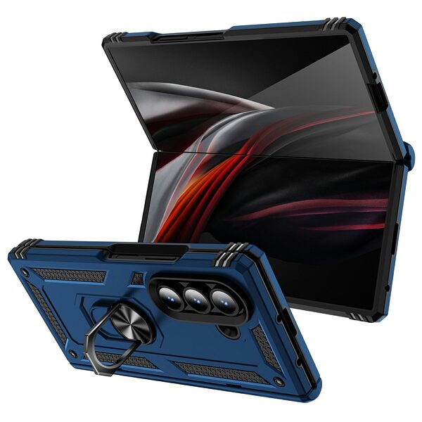 Θήκη Samsung Galaxy Z Fold7 5G Mad Mask Πλάτη Thin Armor με Μαγνητικό δαχτυλίδι και Βάση στήριξης TPU μπλε - Image 2