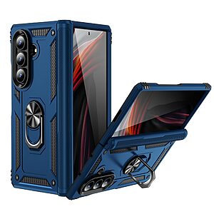 Θήκη Samsung Galaxy Z Fold7 5G Mad Mask Πλάτη Thin Armor με Μαγνητικό δαχτυλίδι και Βάση στήριξης TPU μπλε