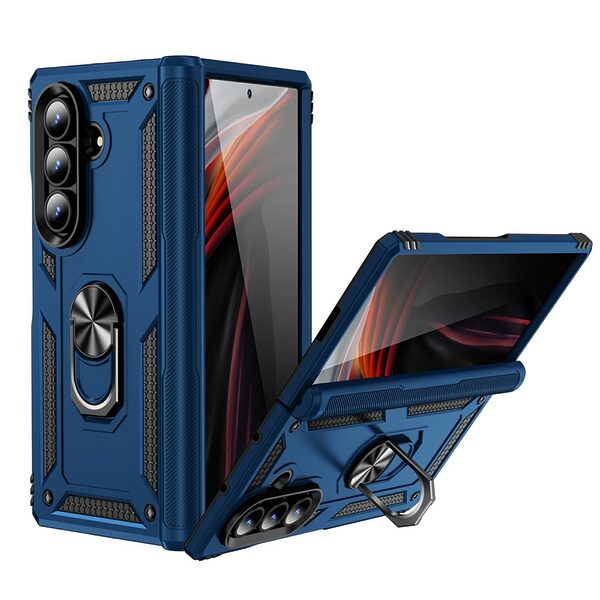 Θήκη Samsung Galaxy Z Fold7 5G Mad Mask Πλάτη Thin Armor με Μαγνητικό δαχτυλίδι και Βάση στήριξης TPU μπλε
