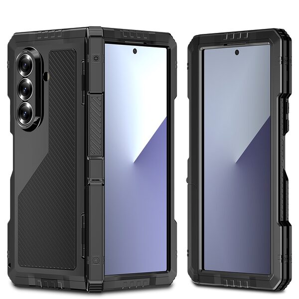 Θήκη Samsung Galaxy Z Fold7 5G OEM Προστατευτική Premium Μεταλλική θήκη και ειδικό κλείδωμα με βίδες μαύρο