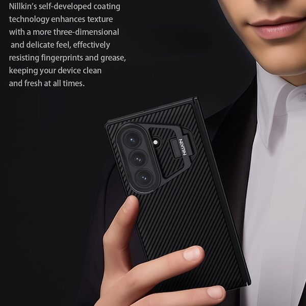 Θήκη Samsung Galaxy Z Fold7 5G NiLLkin Camshield Series Prop v2 Magnetic Πλάτη με ειδική υποδοχή για πενάκι, προστασία για την κάμερα από σκληρό Premium TPU μαύρο - Image 4
