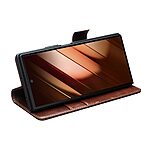 Θήκη Samsung Galaxy Z Fold7 5G QIALINO book v4 με μαγνητικό κούμπωμα από Premium αυθεντικό δέρμα Genuine Cowhide καφέ - Image 3