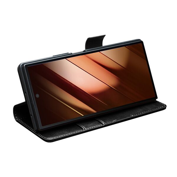 Θήκη Samsung Galaxy Z Fold7 5G QIALINO book v4 με μαγνητικό κούμπωμα από Premium αυθεντικό δέρμα Genuine Cowhide μαύρο - Image 3
