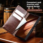 Θήκη Samsung Galaxy Z Fold7 5G QIALINO book v4 με μαγνητικό κούμπωμα από Premium αυθεντικό δέρμα Genuine Cowhide μαύρο - Image 4