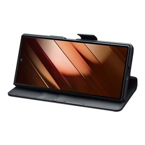 Θήκη Samsung Galaxy Z Fold7 5G QIALINO book v5 με μαγνητικό κούμπωμα από Premium αυθεντικό δέρμα Genuine Cowhide μαύρο - Image 3