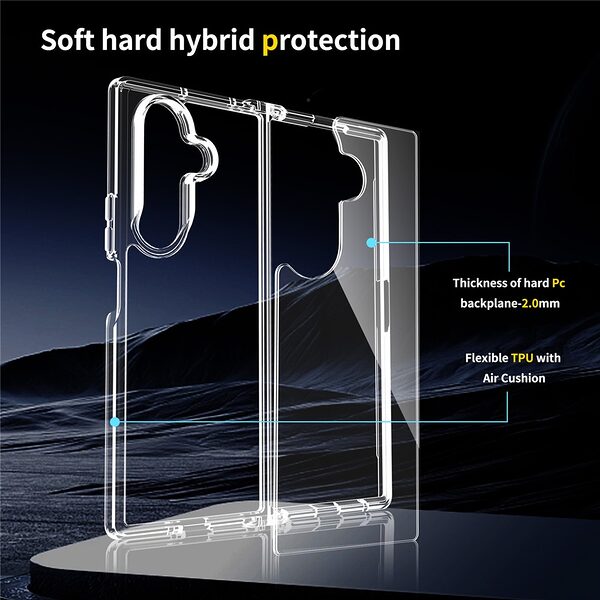 Θήκη Samsung Galaxy Z Fold7 5G OEM Clear Style V2 Shockproof Transparent Πλάτη TPU - Image 3