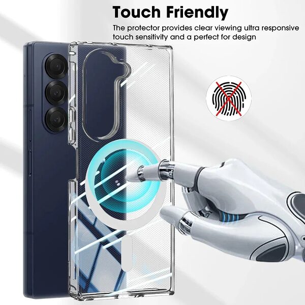 Θήκη Samsung Galaxy Z Fold7 5G OEM Clear Style Shockproof V2 συμβατό με MagSafe φορτιστή Transparent Πλάτη TPU - Image 3