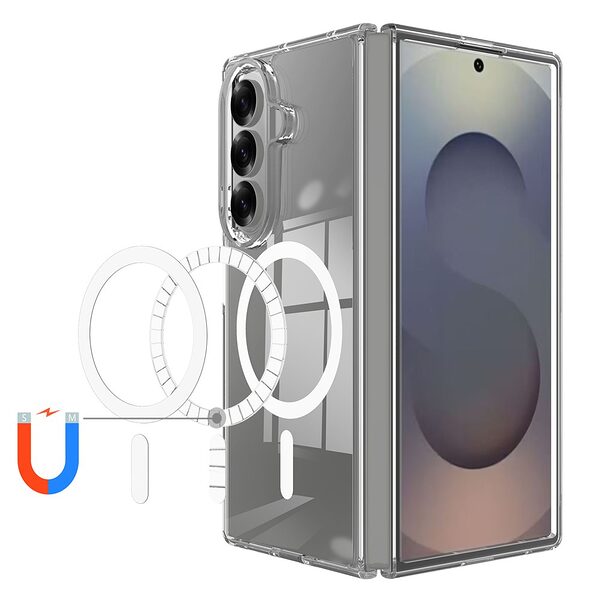 Θήκη Samsung Galaxy Z Fold7 5G OEM Clear Style Shockproof V3 συμβατό με MagSafe φορτιστή Transparent Πλάτη TPU - Image 2