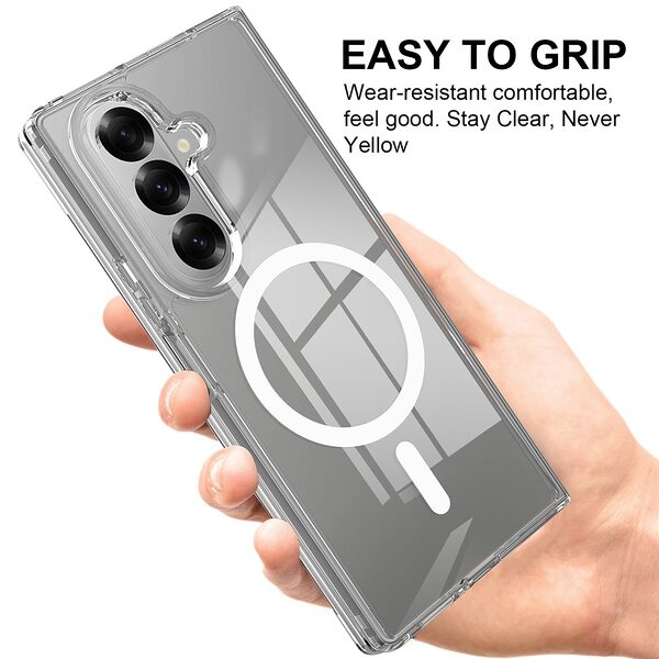 Θήκη Samsung Galaxy Z Fold7 5G OEM Clear Style Shockproof V3 συμβατό με MagSafe φορτιστή Transparent Πλάτη TPU - Image 3