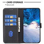 Θήκη Xiaomi Poco F7 5G BINFEN COLOR Leather Wallet series 12 με βάση στήριξης, υποδοχές καρτών και μαγνητικό κούμπωμα μαύρο - Image 3