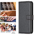 Θήκη Xiaomi Poco F7 5G BINFEN COLOR Leather Wallet series 12 με βάση στήριξης, υποδοχές καρτών και μαγνητικό κούμπωμα μαύρο - Image 4