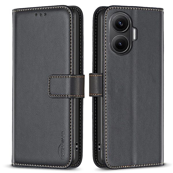 Θήκη Xiaomi Poco F7 5G BINFEN COLOR Leather Wallet series 12 με βάση στήριξης