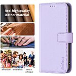Θήκη Xiaomi Poco F7 5G BINFEN COLOR Leather Wallet series 12 με βάση στήριξης, υποδοχές καρτών και μαγνητικό κούμπωμα μωβ - Image 4