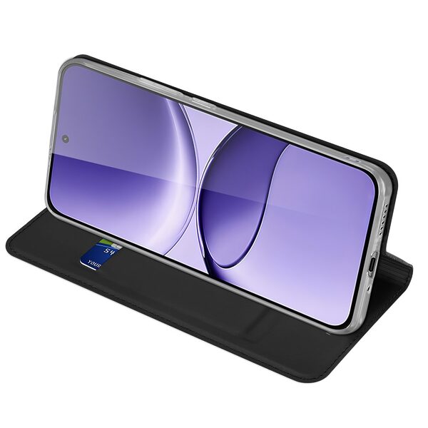 Θήκη Xiaomi Poco F7 5G DUX DUCIS Skin Pro Series με βάση στήριξης, υποδοχή καρτών και μαγνητικό κούμπωμα Flip Wallet από συνθετικό δέρμα και TPU μαύρο - Image 5