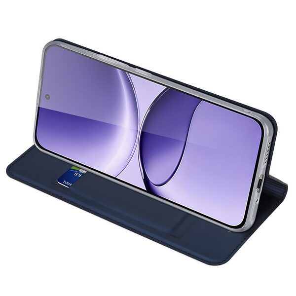 Θήκη Xiaomi Poco F7 5G DUX DUCIS Skin Pro Series με βάση στήριξης, υποδοχή καρτών και μαγνητικό κούμπωμα Flip Wallet από συνθετικό δέρμα και TPU μπλε - Image 5