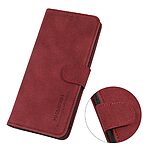 Θήκη Xiaomi Poco F7 5G KHAZNEH Litchi Skin Texture Leather με βάση στήριξης, υποδοχές καρτών και μαγνητικό κούμπωμα κόκκινο - Image 4