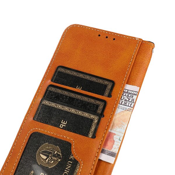 Θήκη Xiaomi Poco F7 5G KHAZNEH Leather Wallet Golden Clasp με βάση στήριξης, υποδοχές καρτών και μαγνητικό κούμπωμα μαύρο - Image 4