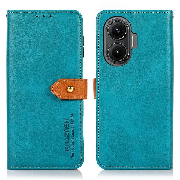 Θήκη Xiaomi Poco F7 5G KHAZNEH Leather Wallet Golden Clasp με βάση στήριξης