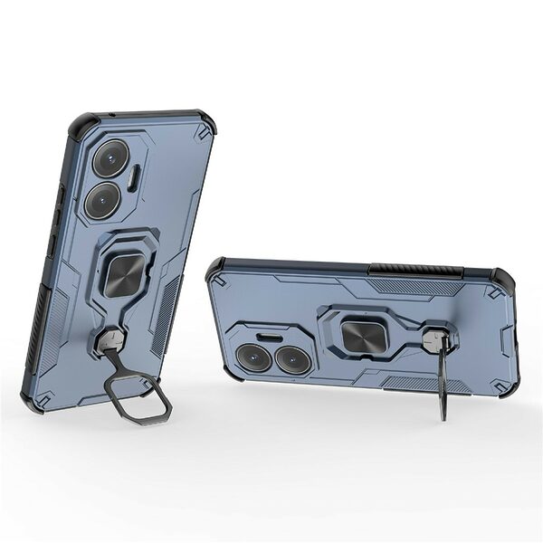 Θήκη Xiaomi Poco F7 5G Mad Mask Camshield Armor Guard v6 Πλάτη με προστασία για την κάμερα, Kickstand και Βάση στήριξης από σκληρό Premium TPU γαλάζιο - Image 3