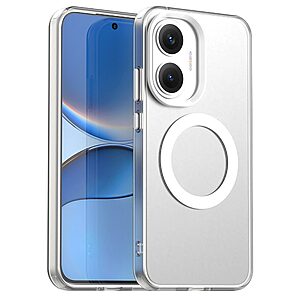 Θήκη Xiaomi Poco F7 5G Mad Mask Anti-Slip Shockproof συμβατό με MagSafe φορτιστή Transparent Πλάτη TPU λευκό